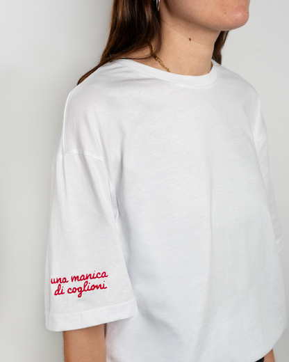 T-shirt una manica di coglioni