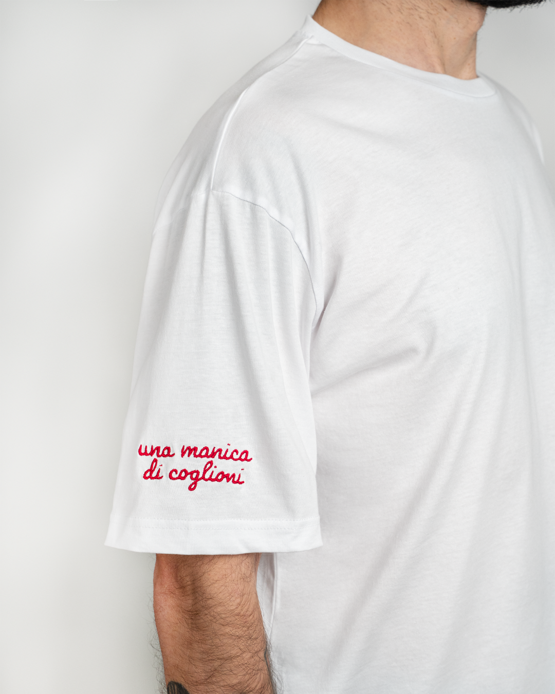 T-shirt una manica di coglioni