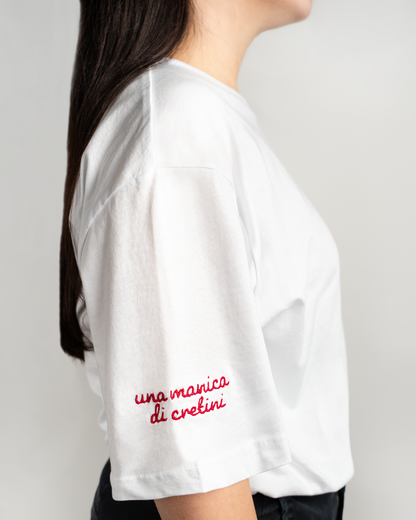 T-shirt una manica di cretini