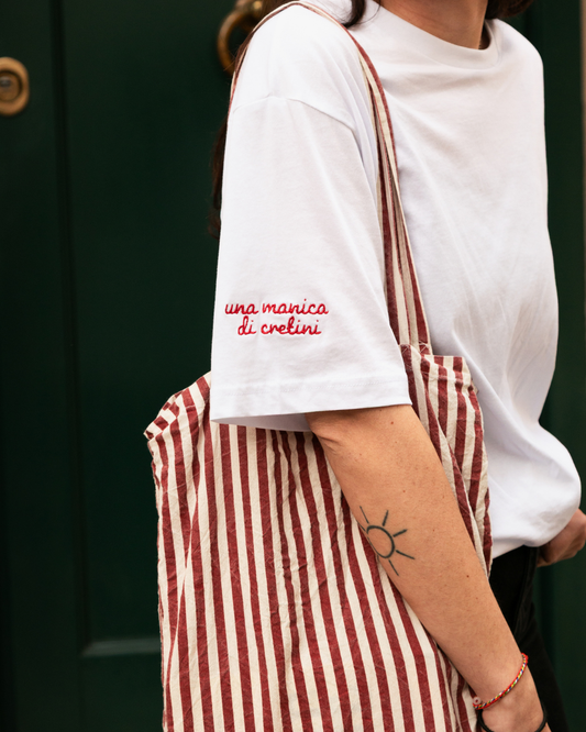 T-shirt una manica di cretini